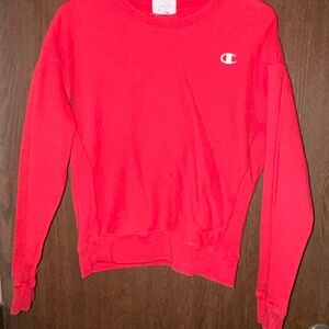 Red Champion Crewneck